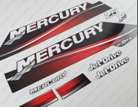 Mercury 25HP Two Stroke 2006-2010 Jet Drive Outboard Decal Kit